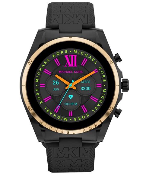 Women's Gen 6 Bradshaw Black Silicone Smartwatch 44 mm.